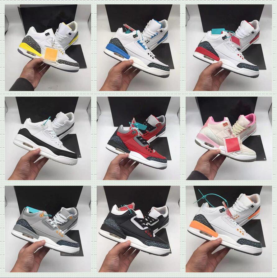 

2021 Student Shoes Mens Cool Grey Black Court Black Cement Pure White women Trainer 3s Sneakers size36-44, #2