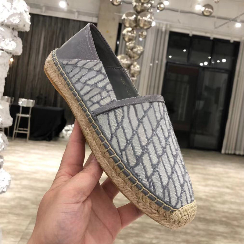 

High quality new products womens flat bottom leisure leather embroidered fishermans shoes hemp rope womens single shoes two wear lazy shoes, Extra shoebox