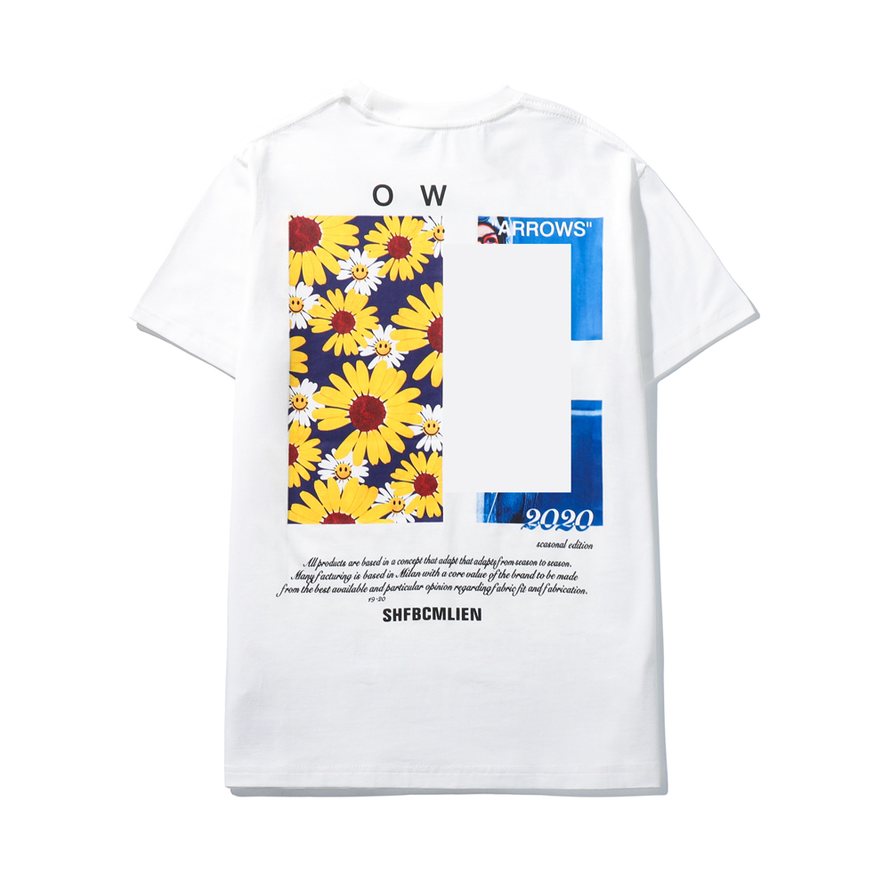 

20ss Europe Paris Embroidery Off Contrast patchwork white Tshirt Fashion Mens short T Shirt Casual Men Clothes Cotton Tee Letter T-shirt 02, White;black