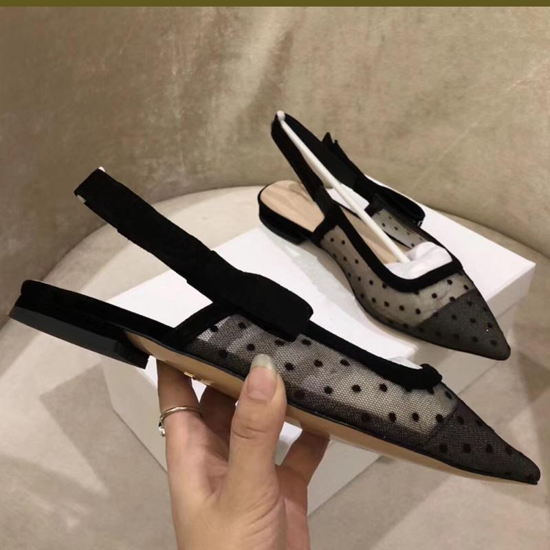 

With box 2019 Fashion luxury designer women sandals female new summer shoes pointed runway size35-42, Black
