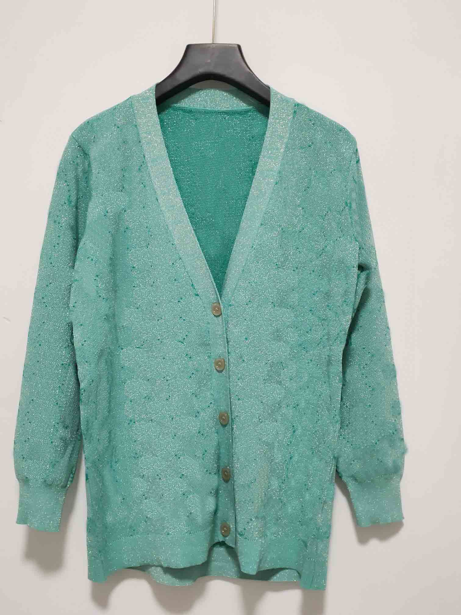 

Women Casual Cardigan 21 Spring Hot Sale Women' Fashion Sweater Long Sleeve Lady Knit Sweaters Classic Letter Pattern High Quality, Green
