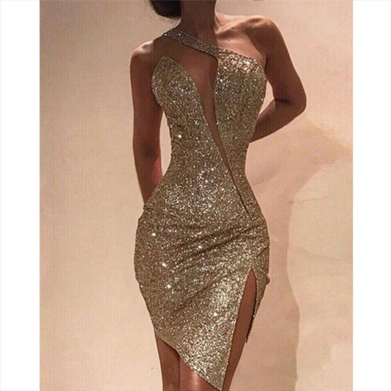 

glitter sequined hollow out womens tank party dress split bodycon sleeveless sequin mini evening vetidos, White
