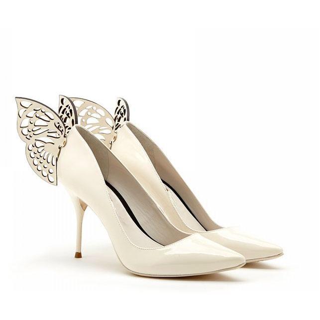 

New Fashion Top Quality Women High Heel Shoes Back Butterfly Heel Elegant Lady Party Pumps Female Banquet Shoes, As showed color