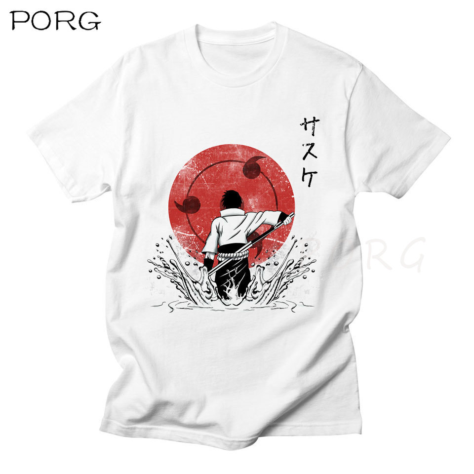 

Naruto Uchiha Sasuke Itachi Tshirt Men Short Sleeve Anime High Quality Streetwear T Shirts Summer Style Cotton Tee Shirt Men 3XL C0308, White;black