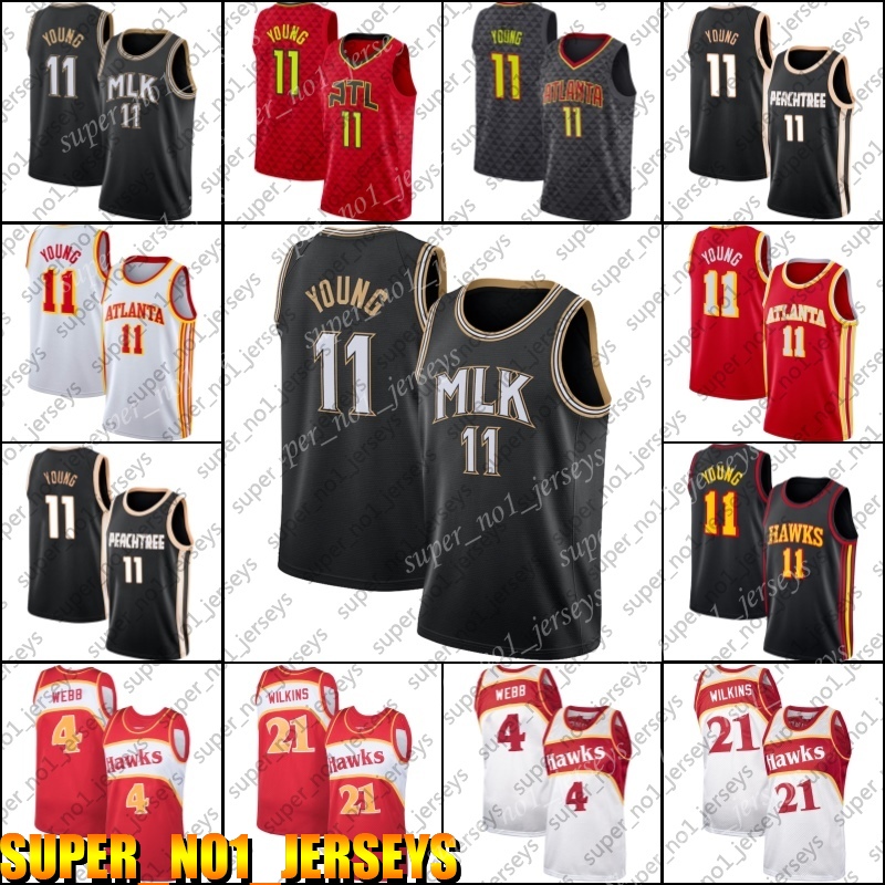 

Trae 11 Young Jersey Atlanta Hawks Jersey MLK Commemorative Jersey Spud Deandre Webb Hunter Jerseys New Statement zxb651a