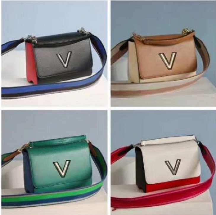 

Classic famous brand bag purse handbags water ripple TWIST handbag lady designer fashion high quality one-shoulder messenger bags clutch free ship, Green #50330