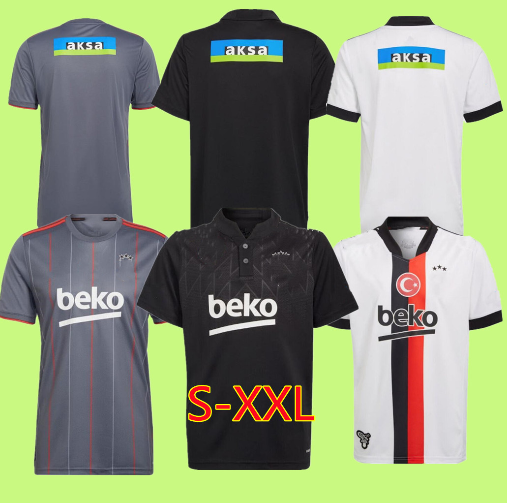 

Thailand quality Besiktas home Soccer jersey Mens T-Shirts 2021 2022 home Away & Third Maillot de foot 20 21 Besiktas football shirts, Black;yellow