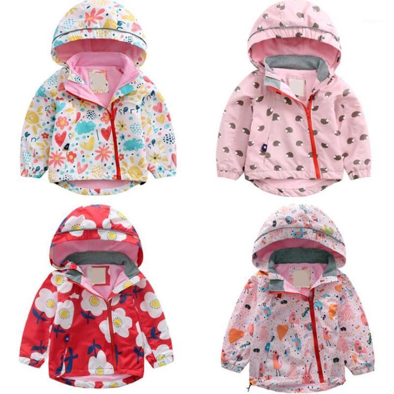 

Jackets LILIGIRL Baby Boys Jacket Hooded Print Girls Windbreaker For Children's Tops Clothes Coat Waterproof Plus Velvet Kids, Blue;gray