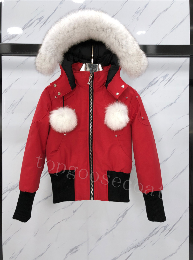 

2021 Men And Wemen Real Wolf Fur Collar Down Jacket Coats Warm Winter Coats Outwear Jackets Parkas Canada Knuckles JD03, As pic