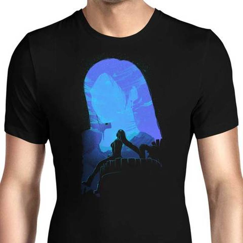 

European-style silhouette pattern ins wind round neck short-sleeved T-shirt for men and women, comfortable and loose, White;black