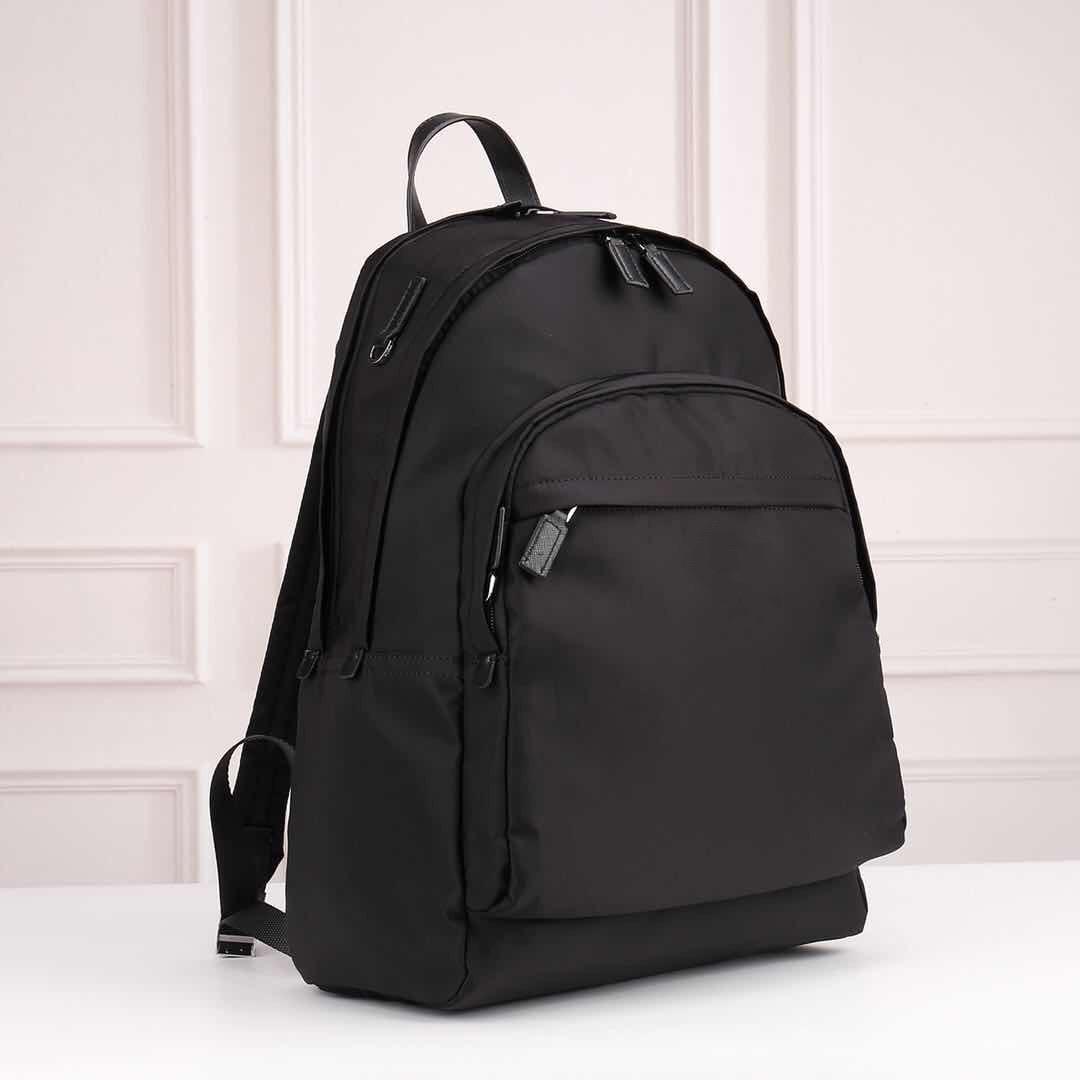 

Wholesale classic waterproof nylon large capacity backpack Oxford fashion retro men's notebook backpack fashion thin travel bag sports mount, Black