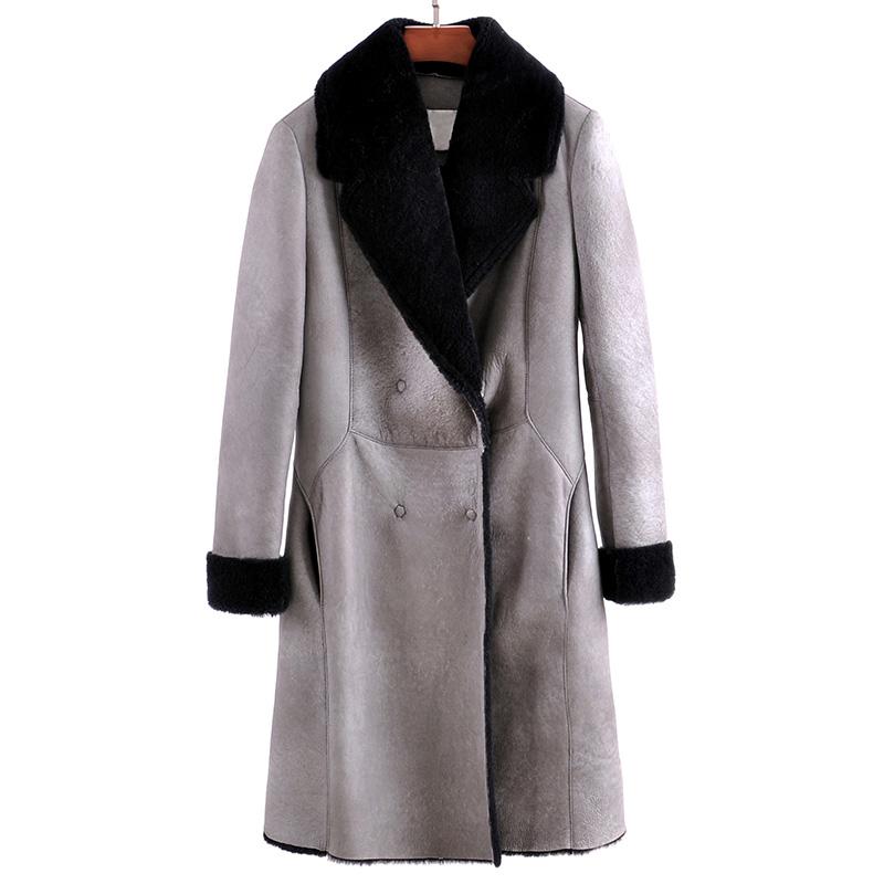 

Women's Fur & Faux Coat Female Real Sheep Shearling Winter Clothes Women Warm Coats And Jackets 2021 Mujeres Abrigos 090315 Pph1458, Grey