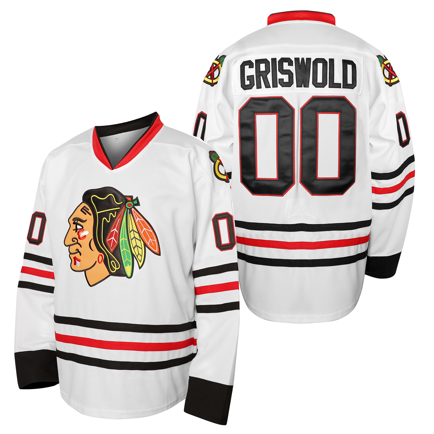 

Mens Christmas Vacation Movie Hockey Jersey #00 Clark Griswold Christmas Vacation Movie Hockey Jerseys Cheap White Fast Shipping, 00 white