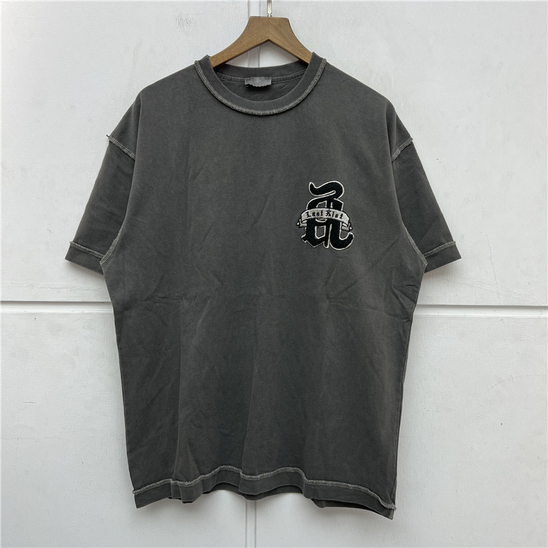 

Nice Washed T Shirt Men Women Top Quality Heavy Fabric T-shirt Embroidered Tee Summer Style Short Sleeve