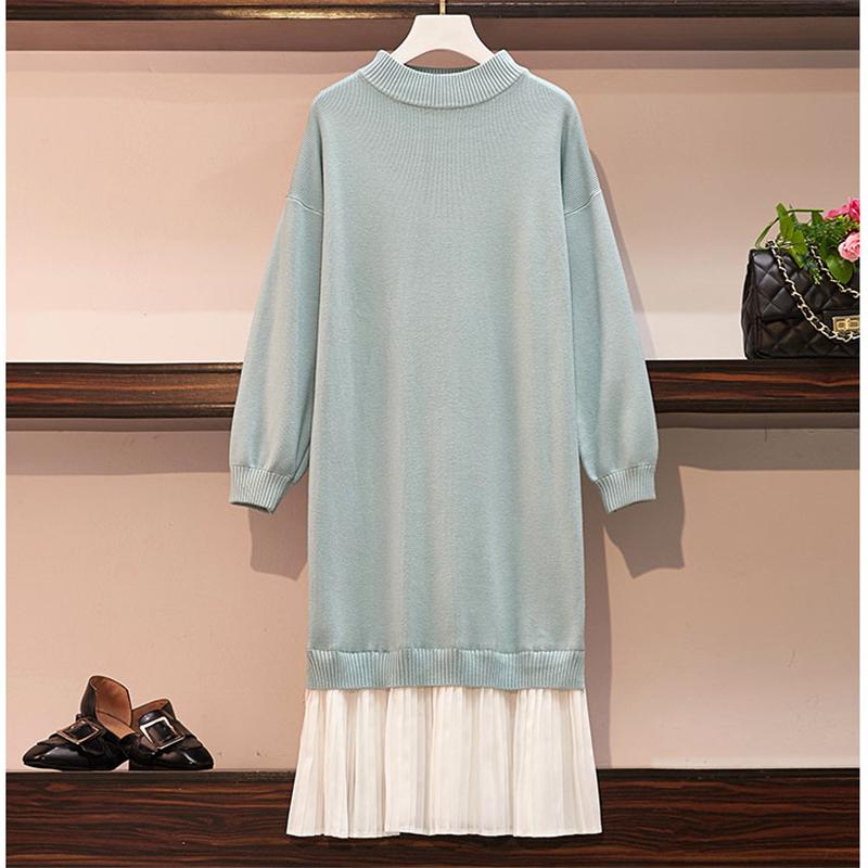 

Casual Dresses 2021 Sweater Dress Women Autumn Winter Straight Female Loose Knit
