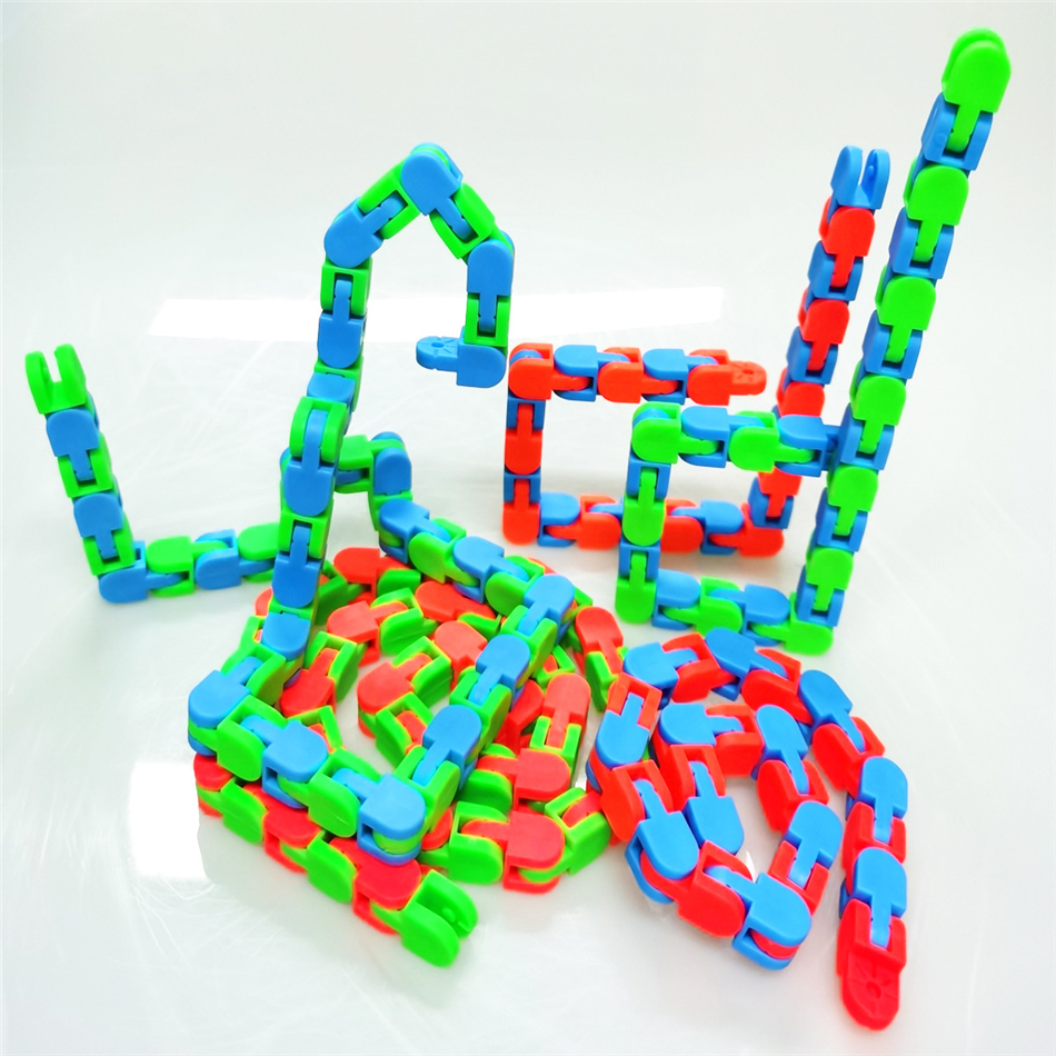 

Colorful Puzzle Sensory Fidget Toys Stress Relief Rotate And Shape Bicycle Chain Track Decompression Toy Finger Toys for Adults Kids