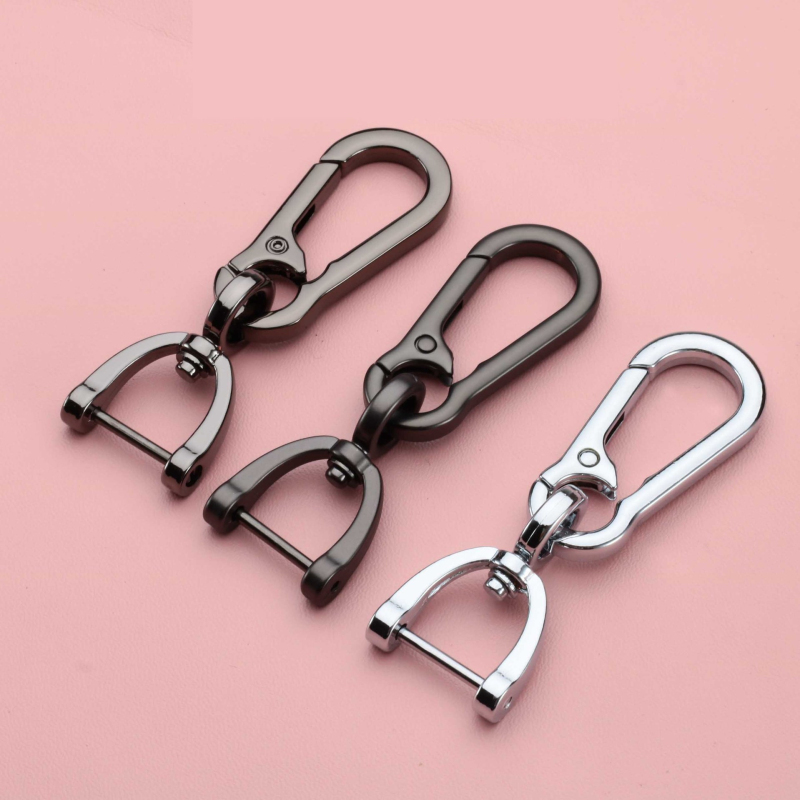 

Classic Men Shiny Black Plated Zinc Alloy Car Key Chain Metal Anti-lost Keychain for Lovers