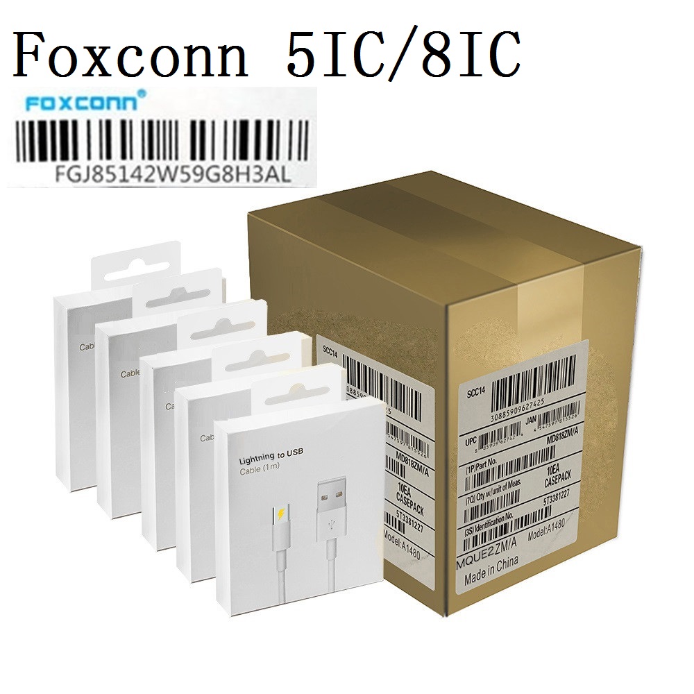 

Foxconn Original Quality Cables E75 5IC 8IC 1m 3ft 2m 6FT Lightning to USb Cable For Iphone 6 7 8 plus x xr xs 11 12 13 mini pro max ipad air With Retail box, Without box