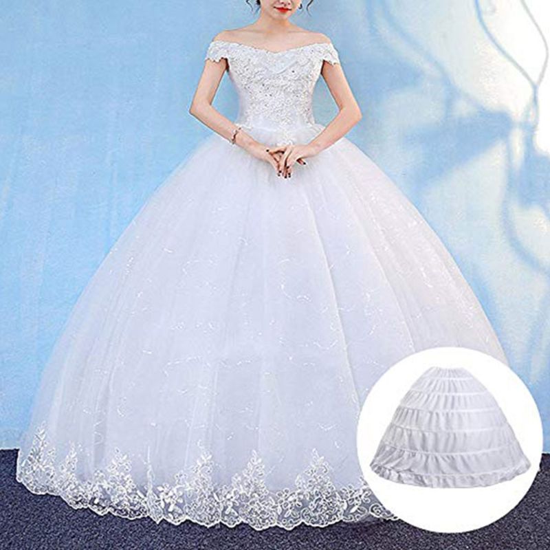 Compra 6 Aros Sin Hilo Falda Grande Novia Vestido De Novia Bridal Soporte  Petitoat Mujeres Traje Faldas Forro Barato | Entrega Rápida Y Calidad |  Es.Dhgate