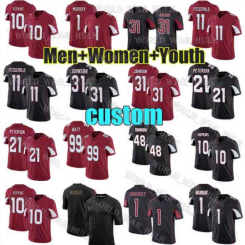 

Custom Men Womens Youth 99 J.J. Watt Jersey Arizona 10 DeAndre Hopkins 1 Kyler Murray Cardinal 11 Larry Fitzgerald JJ Isaiah Simmons, Custom 2020 new youth (hongque)