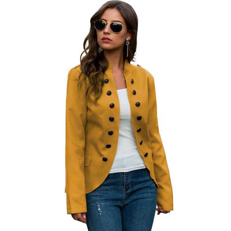 

Coats And Jackets Women Autumn Winter Long Sleeve Loose Casual Cardigan Famale Fashion Double Breasted Streetwear Jackets 210608, Armygreen