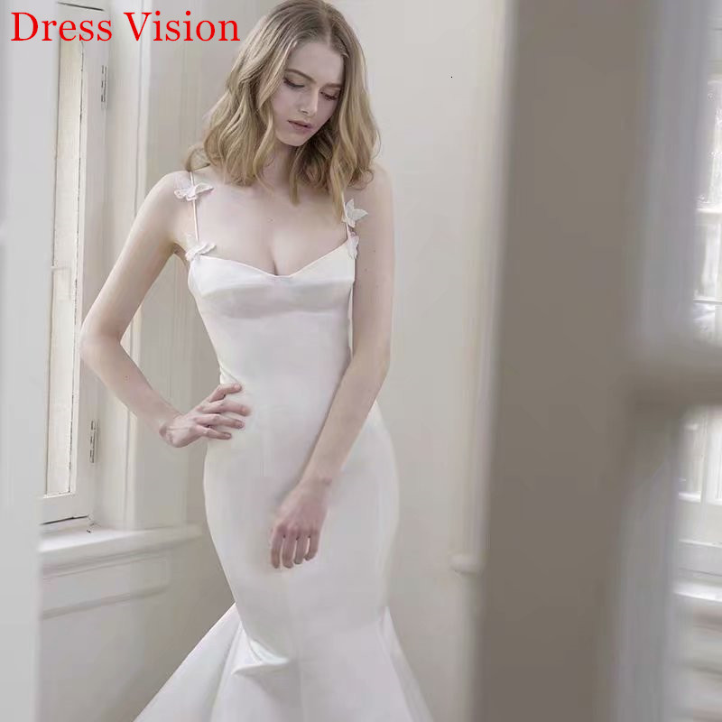 

2021 Vestido Noiva Sexy V-neck Mermaid Wedding Soiree Bride to Be Robe De Marie Sebh, Same as image