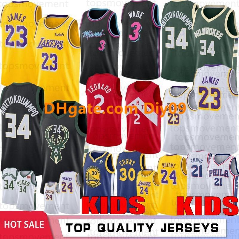 

Youth Kids LeBron 23 James Hot Basketball Jerseys Stephen 30 Curry 34 AntetokounmpoKawhi Leonard JoelEmbiidSimmons, Black;red