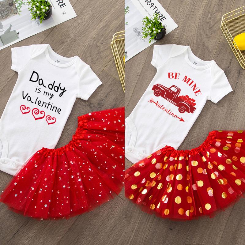 

Girl's Dresses Valentine's Day Truck Outfit Cake Smash Be Mine Tutu + Baby Bodysuits Set Holidays Cloth Daddy Is My Valentine Drop Ship, S069-sqpwhyrd-