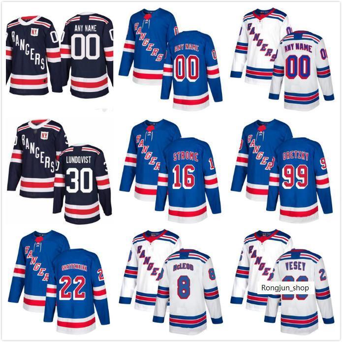 

Custom Men's Kids Women's New York rangers jerseys 99 Wayne Gretzky 26 Vesey 61 Nash Pavel Customize any number any name hockey jersey, Colour 2