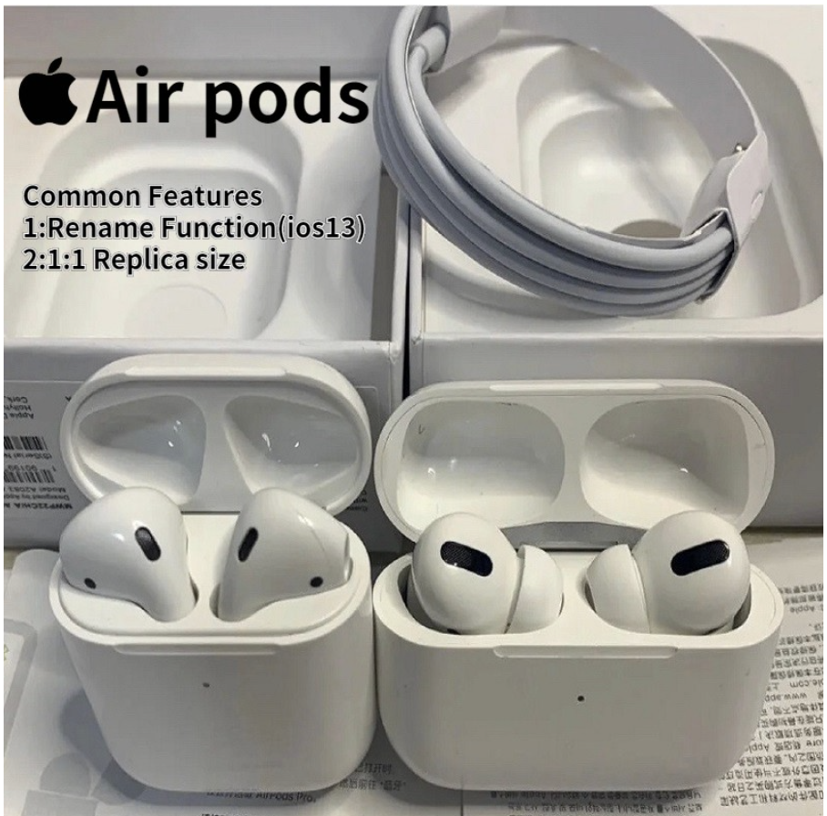 

Top Quality AirPods Pro H1 earphones chip Gps Rename Air Ap pro Gen 2 3 Pods pop up window Bluetooth Headphones auto paring wireless Charging, White