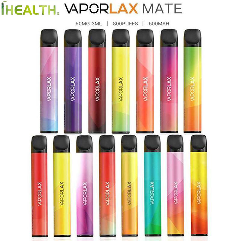 

Original VaporLax Mate Disposable Device 500mAh Battery 800 Puff Vape Empty Pen Pre-filled 3ml Cartridge Pod