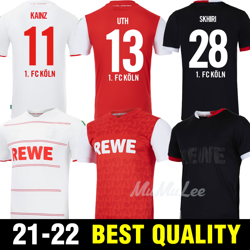 

21 22 Köln soccer Jerseys Home away black white red green THIRD 2021 2022 football shirts Anthony Modeste F.Kainz R.Czichos J.Hector E.Skhiri camiseta de futbol Koln
