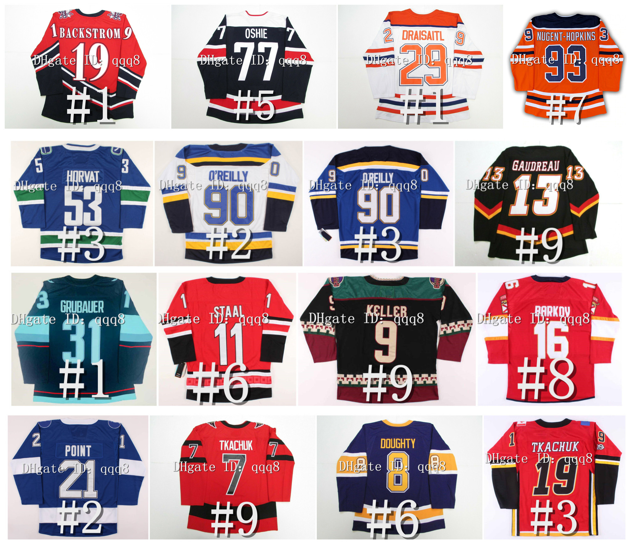

Mark Giordano Hockey Jersey Anze Kopitar Kevin Hayes Carter Hart Spurgeon Nico Hischier Landeskog Wheeler Dylan Larkin Bo Horvat Wayne Gretzky Ryan O'Reilly Tkachuk, As pic