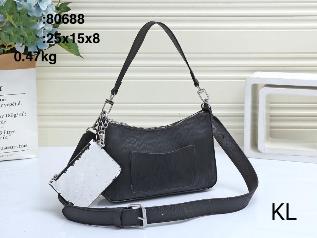 

Luxury Designer 2021 2-Piece Lady Clutch Bag Fashion Handbag Tote Hasp Axillary Package Letter Wallets Retro Totes Shoulder Crossbody Handbags, Brown