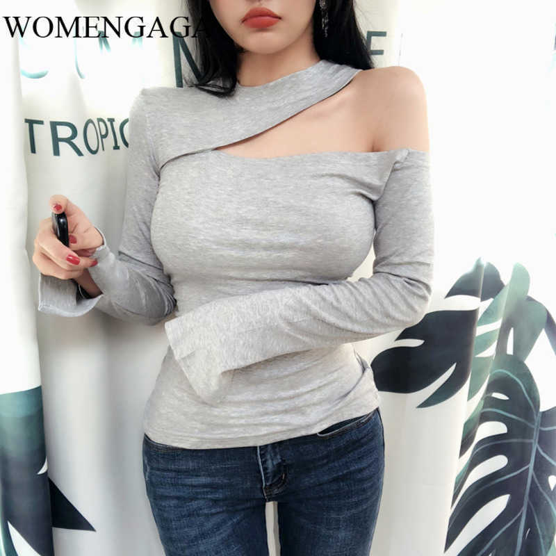 

Spring Lady Black red turtleneck sexy Slim Fit Tee Women Highstreet Casual Long Sleeve Tshirt Tops female girl t shirt SGRL 210603
