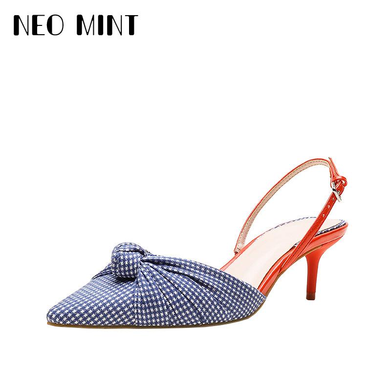 

Women Sandals Fashion High Heels Sandals Summer Shoes Woman Casual Block Heel Middle Hollow Career Pumps Thin heels Women shoes, Blue(6cm)