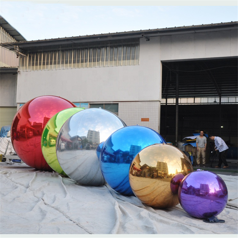 

bouncer 1m Party wedding Decoration giant Reflective pvc Inflatable Mirror Balls Balloons