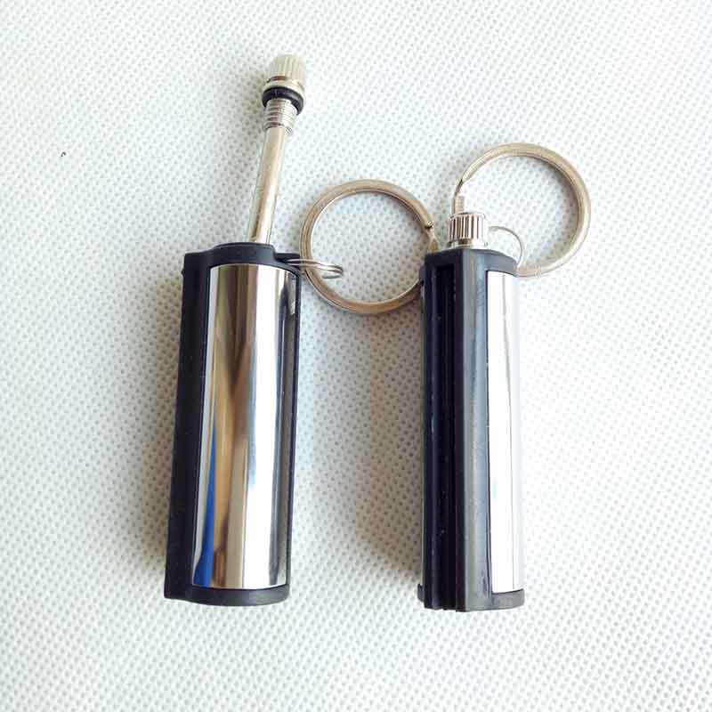 

Permanent Match Cigarette Lighters with Key Chain Silver No Oil Smoking Lighter Tools 2 Styles choose