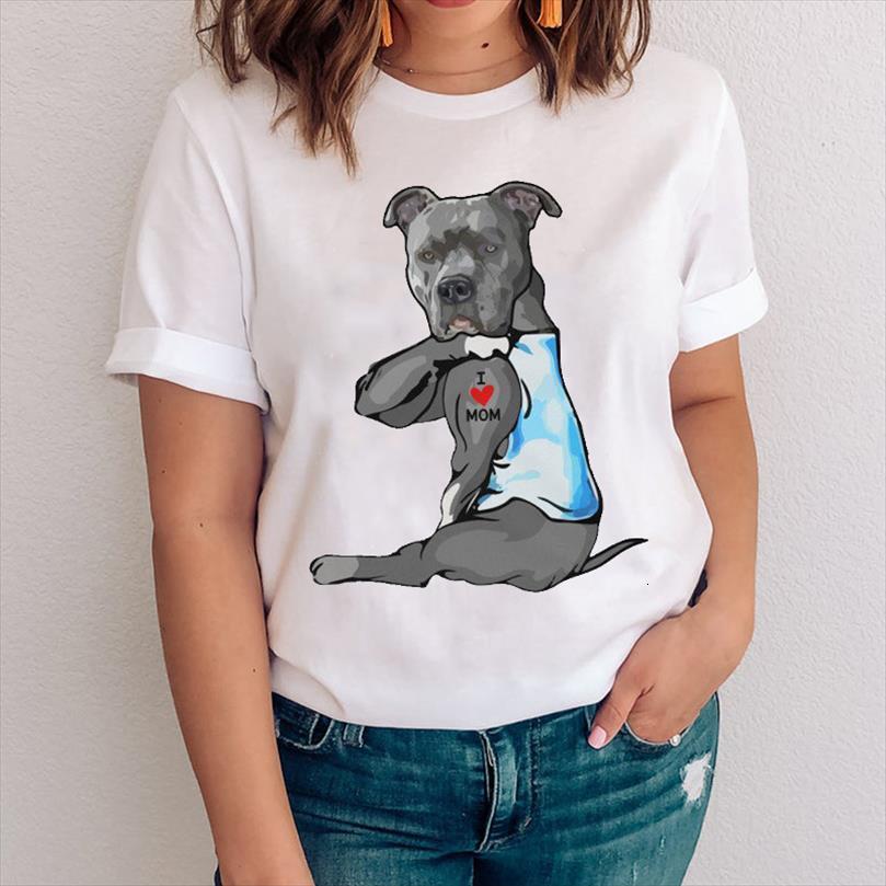 

and women graphic printing mens casual womens dog paw cartoon kawaii animal 90s clothes lady tees print clothing female, White;black