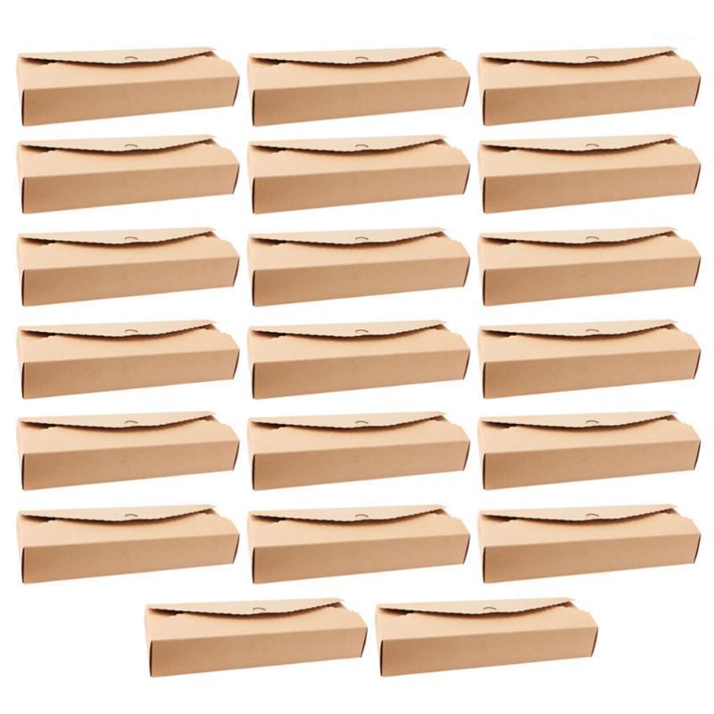 

Gift Wrap 20pcs 4-Cavity Cranberry Cake Packaging Box Mooncake Container Macaron Boxes For Home Dessert Shop (Brown)