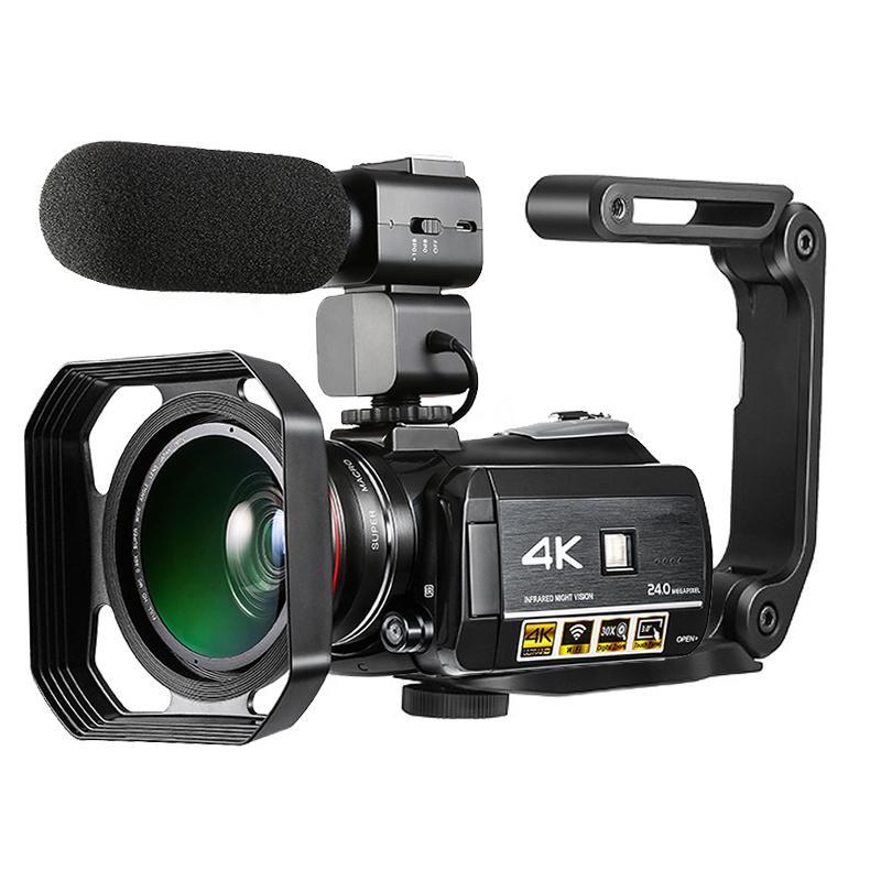 Camcorders Ordro UHD 4k WIFI Digital Video Camera With 3.0'' Touch Display Night Vision Camcorder Shoe-image-721209100