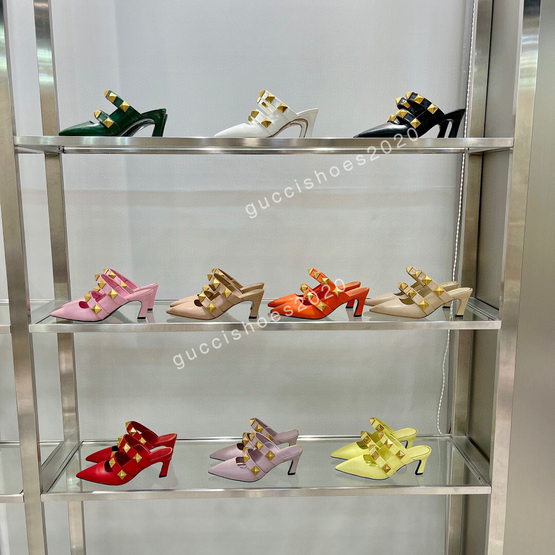 

womens slingbacks designer gladiator sandals women rivet shoes black red nude white sexy extreme high heels pumps, 10