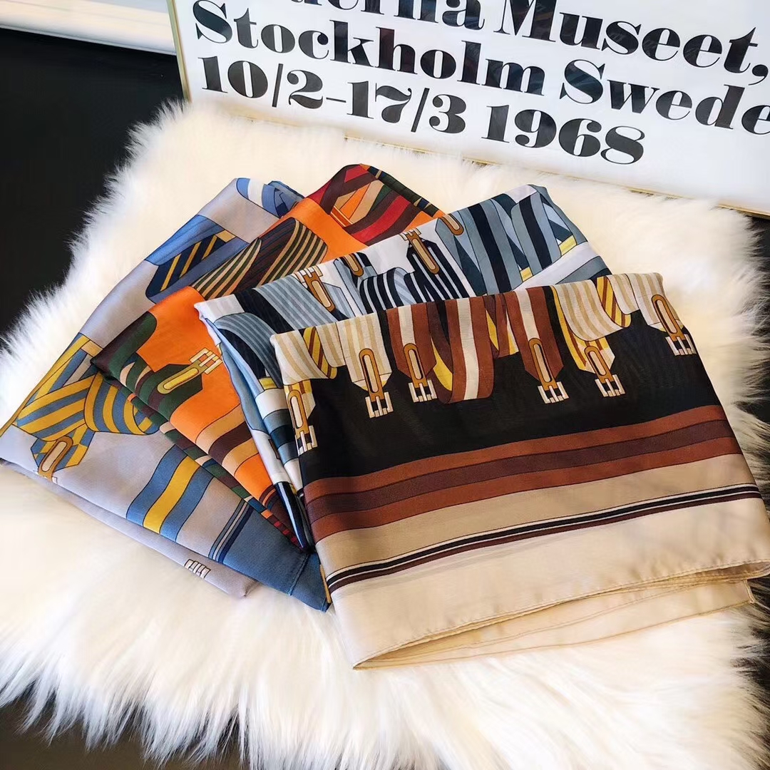 

2020 hot sale Scarf For Women Spring Letter Pattern Scarfs 100% Silk Scarves Size 180X90CM Top Qualtiy