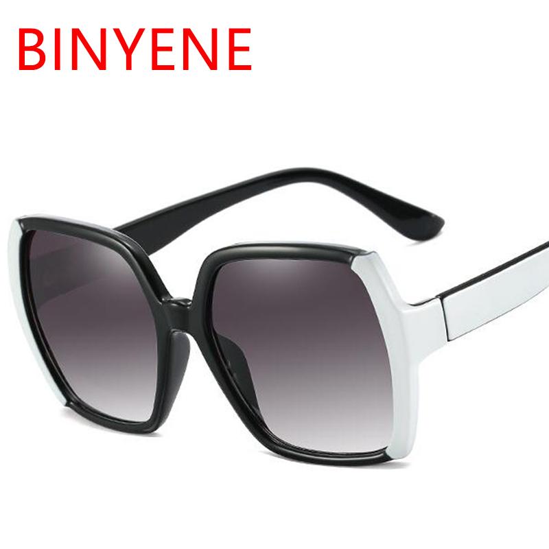 

Sunglasses 2022 Trend Oversized Square Women Two Color Frame Gradient Sun Glasses Men Driving Colorful Goggles