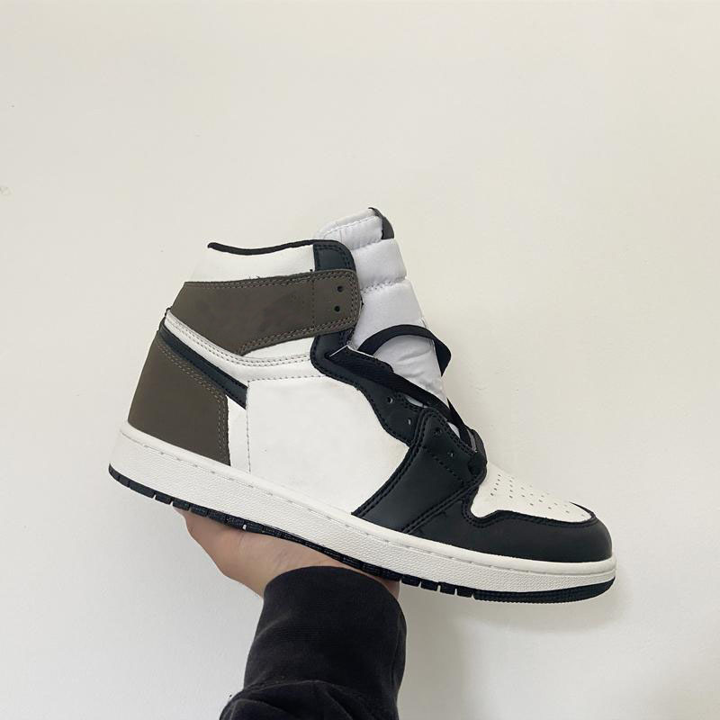 

NEW Jumpman 1S Skateboard Retro Travis Black Dark Mocha Scott Men Women Basketball Shoes US5.5-US11