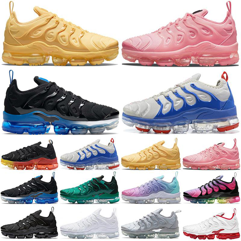 

vapor max tn plus men women running shoes triple white Black Royal Dark Blue Be True Cherry Cool Grey Suman Atlanta mens trainers sports sneakers runners discount, #32 pink purple 36-40