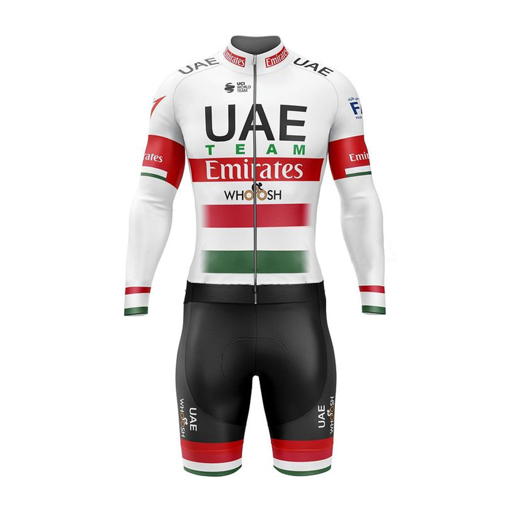 

2021 UAE Cycling Skinsuit Triathlon Suit Men's Long Sleeve Leotard Jumpsuit