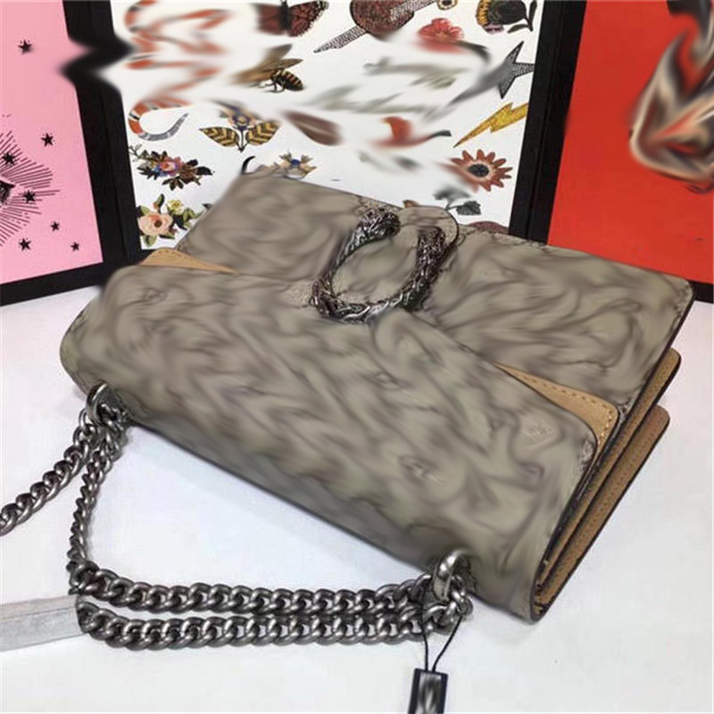 

quality classic selling hion ladies design letter chain luxury tilt tiger head flap buckle handbag leather28X18X9, Black;red