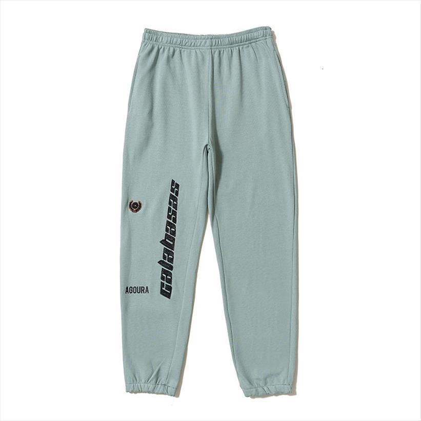 

kanye west calabasas season 5 women pant sweatpants casual drawstring joggers embroidery pants, Black
