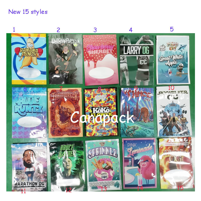 

3.5g 7g Jokes up big apple exotic packaging runty blue runtz MARATHON OG MIMOSA PINK LEMONADE cookies packaging jungle boys mylar bag